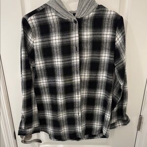 Amazon Kids Plaid Jacket - Black and Gray